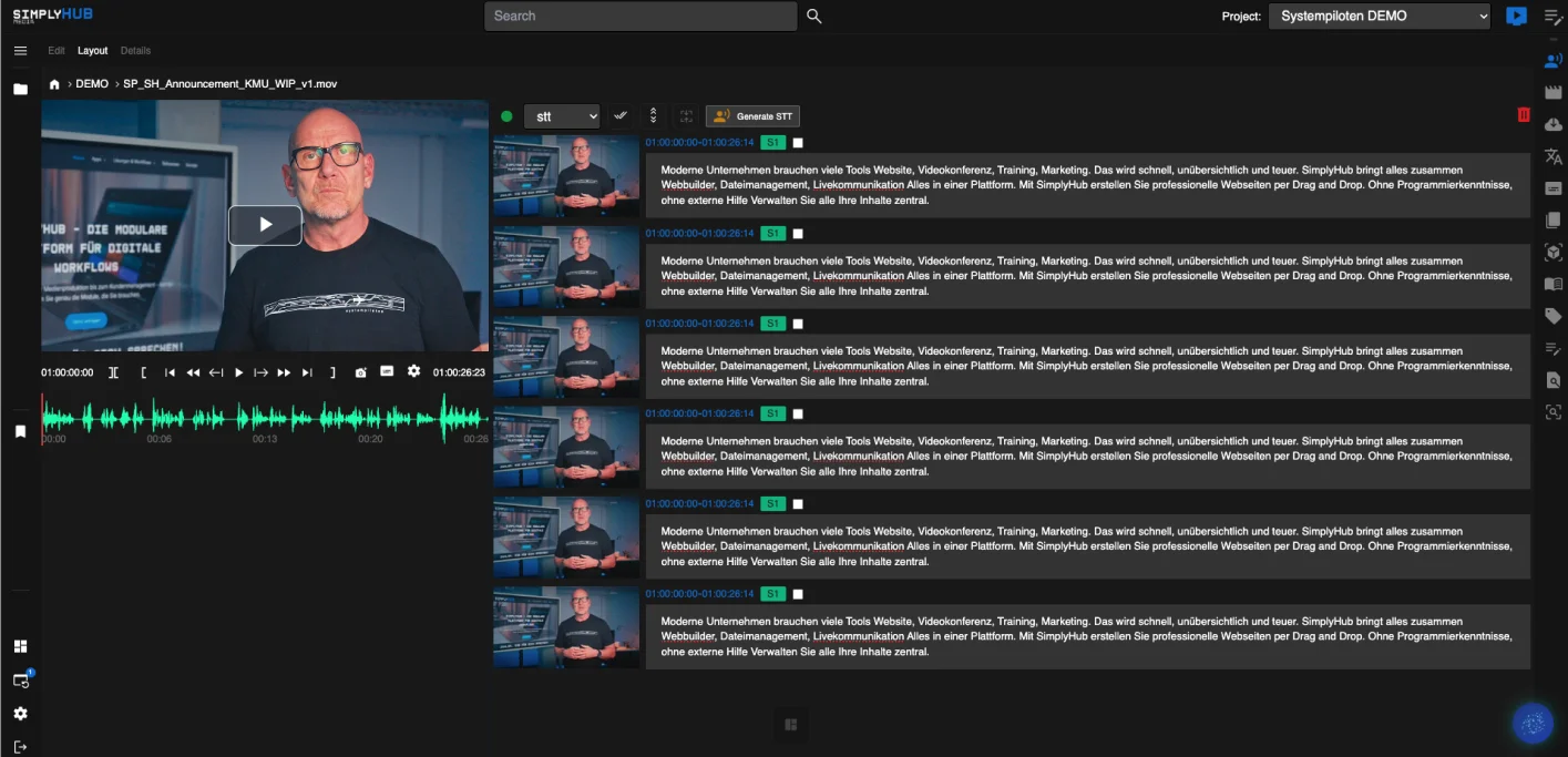 Raw Cut Videobearbeitung